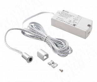 Выключатель инфракрасный на взмах руки, врезной, хром матовый, 220V, 250W