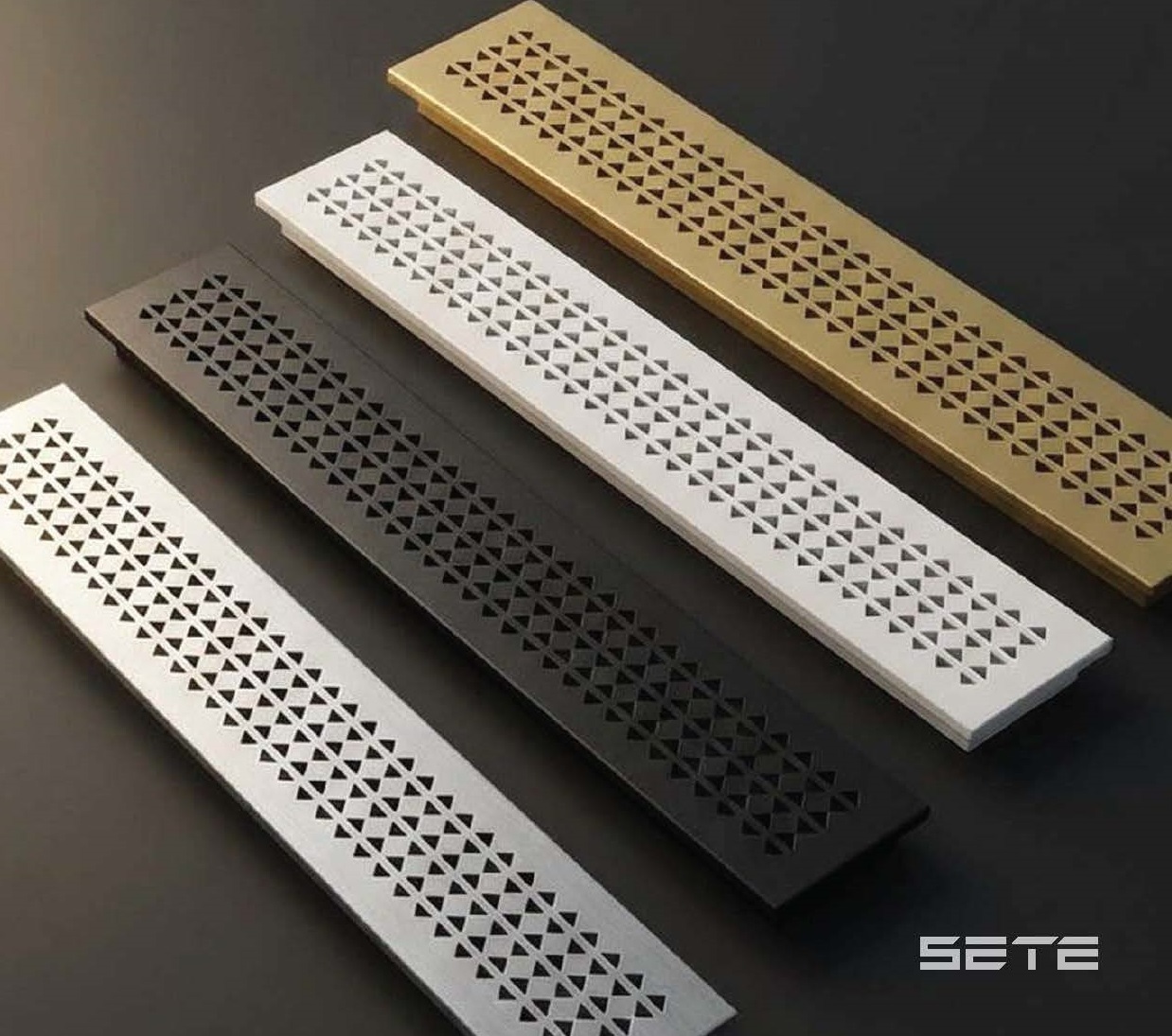 SETE Вентиляционная решетка, 60х484, матовое золото, Al, новый
